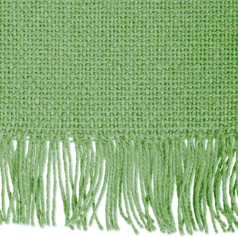 DII Everyday Collection Fringed Solid Table Runner, 14x72, Green
