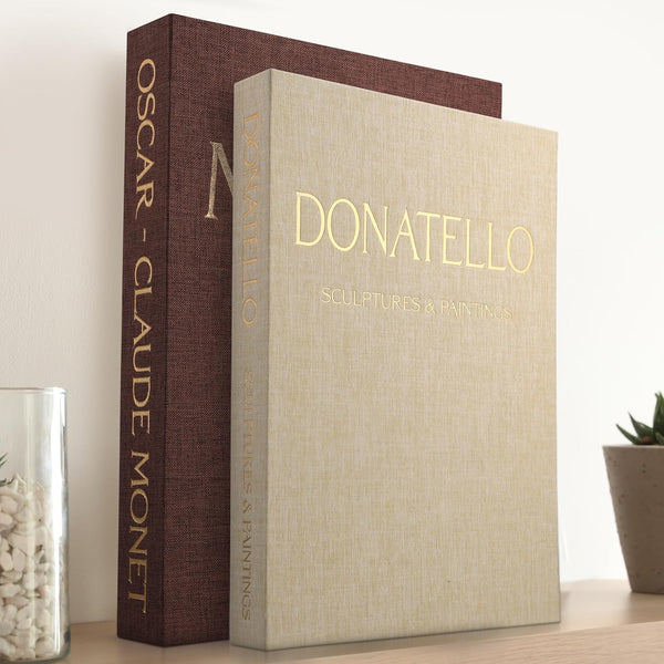 ZOTEdecor Decorative Books for Home Decor Set of 2 Linen Faux Books &
