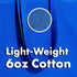 Carrywell 24-Pack, 15"x16", (Not Made In China) Canvas Tote Bags Blue Bulk Organic Cotton Reusable Shopping Bag, Blank