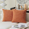 Kevin Textile Fall Pillow Cover Decor, 18"x18" Lined Linen Throw Pillow Cases, Set of 2, Orange