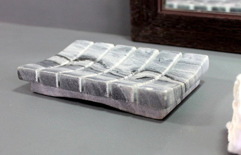 Ribbed Design Soap Dish, Luxury Bath Accessories for Bath, Tub or Wash Basin