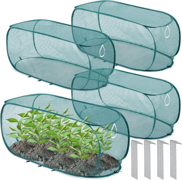 Threehoney 4 Pcs 45'' x 20'' x 18'' Pop up Garden Mesh Plant