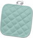 3D Rose Plain Mint Blue, Solid Color, Light Turquoise, Modern Contemporary Simple Pastel Teal Pot Holder, 8 x 8