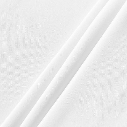 sancua 60 Inch Round Tablecloth - Water Resistant Washable Polyester Table Cover for Dining, Buffet Parties, White