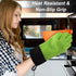 uxcell Silicone Oven Mitts, Heat Resistant Gloves, Non-Slip Grip, Kitchen Hand Protection, Green, 1 Pair