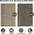 LEEVAN Small Bathroom Rug 2' x 3', Washable Natural Entryway Rug, Low Profile Reversible Mat for Bedroom/Porch