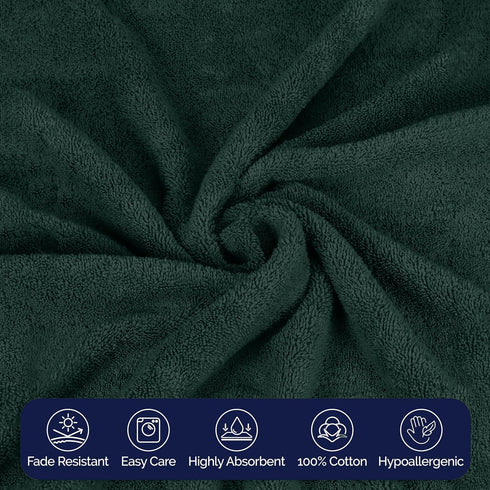 6 Pack Set 13 13 inch, 100% 6PC Set Elegant Comfort Premium Turkish Cotton Washcloths - x Luxurious Hotel Spa Quality