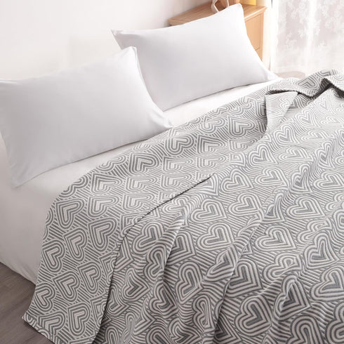 3 68x92 NTBAY Layers Cotton Muslin Twin Bed Blanket, Super Soft Breathable Thermal Yarn Dyed Quilt for Adults, Perfect