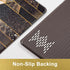 Likiyol Kitchen Rugs Set of 2, Brown Gold Ombre Marble Anti Fatigue Mats for Kitchen Floor, Non Slip Washable, 18'' x