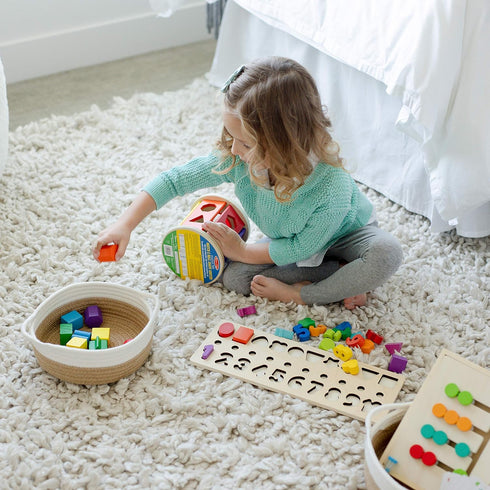 NaturalCozy 5-Piece Round Small Woven Baskets Set, Cotton Rope Baskets for Organizing Toys, Fruits, Remotes, Key Tray
