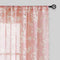 FMFUNCTEX Linen Sheer Curtains, Blush Pink Blossom Patterned, 96 Inches Long, Floral Drapes for Kids Room and Living