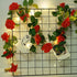 3.3) Rose Vine Lights with Remote, Battery or USB Operated Artificial Flower Garland, Hanging Fairy Lights for Bedroom