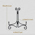Black Iron Plate Stand - 8 Inch Plate Holder for Displaying Cookbooks, Pictures, and Decorative Plates (1 Pack)