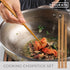 YOSUKATA Reusable Natural Wooden Long Cooking Chopsticks Set of 3 Pairs: 11.8, 13, 14.2 inch