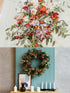 Forlaoers 4pcs 31" Tall Red Berries Pomegranate Faux Plants Stem Fake Tree Branches with Fruits Leaves Artificial