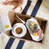 Hanobe Brown Decorative Serving Trays: Rustic Brown Rectangle Tray Decor with Cutout Handles for Coffee Table Ottoman