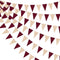 Burgundy Party Decorations - Maroon Champagne Gold Triangle Banner Flag Bunting for Birthday, Engagement, Wedding, Baby