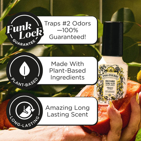 2 Oz, 100 Poo-Pourri Before-You-Go Toilet Spray, Original Citrus, Fl Up to Uses, Bathroom Odor Deodorizer