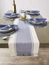 13x72-inch, DII Dobby Stripe Woven Table Runner, French Blue