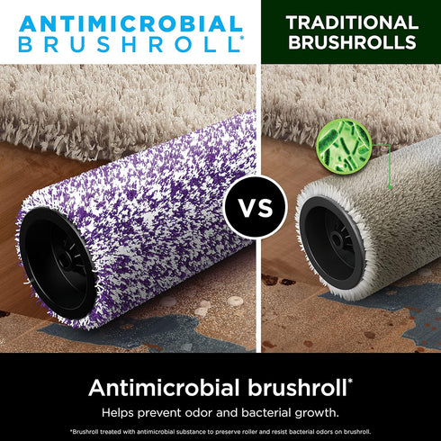 2-Pack 3-in-1 WDB1F2 Shark HydroVac Antimicrobial Brushroll* & Filter Bundle, Compatible with All Hydrovac