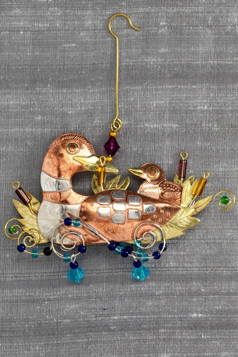 Fair Trade Mamma and Baby Loon Ornament for Decoration