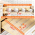 4 2 Set (8 Packs) 11" 22" MUDEELA Clear Spice Drawer Organizer, Tier- Spice Rack for Drawer, Expandable From to Kitchen
