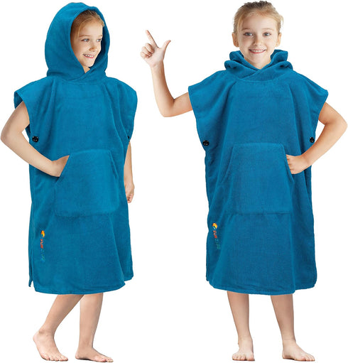 SUN CUBE Kids Changing Robe Surf Poncho, Kids Beach Towels for Teens,