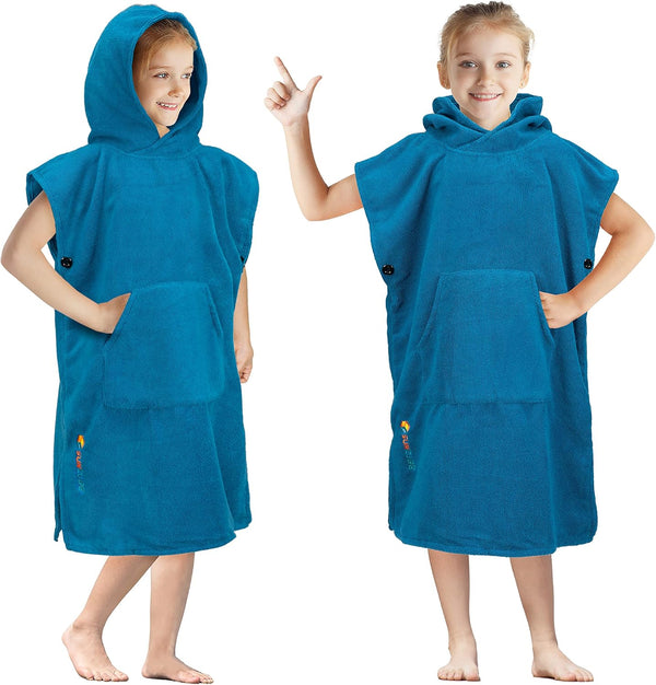 SUN CUBE Kids Changing Robe Surf Poncho, Kids Beach Towels for Teens,