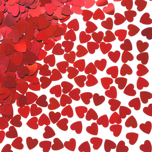 Red Love Heart Table Confetti, Valentines Day Party Foil Metallic Sequins Decorations, 60g
