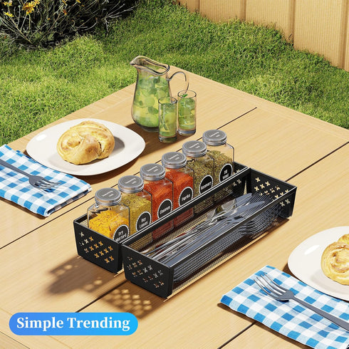 Simple Trending Silverware Drawer Organizer, 8 Pack Utensil Organizer for Large Kitchen Drawers