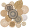 Anglechic 15 Pcs Boho Wall Basket Decor Brown Woven Rattan Seagrass Decor Hanging