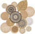 Anglechic 15 Pcs Boho Wall Basket Decor Brown Woven Rattan Seagrass Decor Hanging