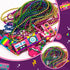 48PCS 80s 1980s 80's Moon Boat Party Decorations Favors: Retro Disco Rock Beads Bulk for Women, Theme Accessories
