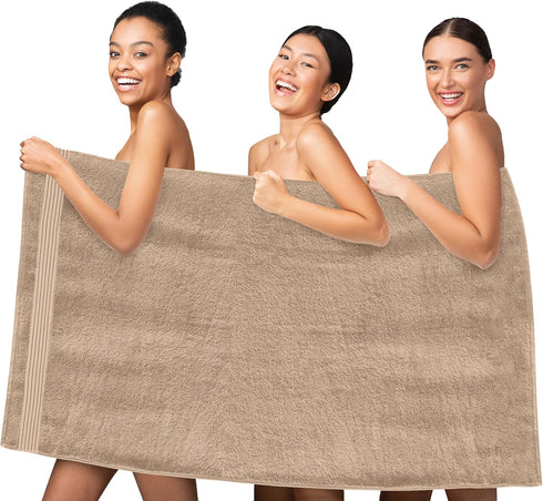 1 35 70 inch, 100% Elegant Comfort Premium Turkish Cotton Piece Jumbo Bath Towel - x Luxurious Hotel Spa Quality