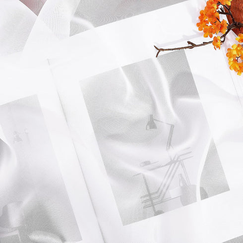 NICETOWN 216 Sheer Canopy Bed Curtains Panels - Home Decoration Sheer Voile Scarf Valance for Wedding (1 Panel, W60 x