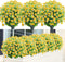 GREENRAIN 6 Bundles Artificial Daisy Flowers, Outdoor Fake Flowers for Decoration, No Fade Faux Plastic (Yellow)