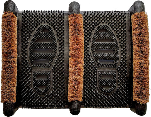 NINAMAR Mud Scrubber Rubber Brush Mat - Scrub & Scrape Muddy Shoes