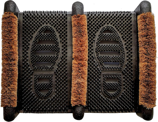 NINAMAR Mud Scrubber Rubber Brush Mat - Scrub & Scrape Muddy Shoes