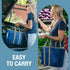 CleverMade 30L 3 Pack 30 lb EcoBasket Collapsible Tote Basket Reusable Grocery Tote That Stands Upright, Foldable