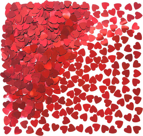 Red Love Heart Table Confetti, Valentines Day Party Foil Metallic Sequins Decorations, 60g