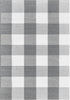 Buffalo Plaid Outdoor Rug, 2x3 Cotton Woven Rug, Grey and White Checkered, Washable