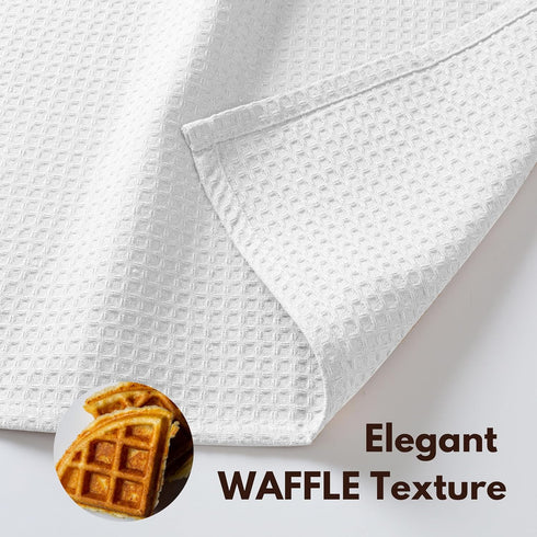 16x26 inches, 4-Pack, Native Fab Cotton Kitchen Towel with Hanging Loop Waffle Weave Kitchen Towels for Cleaning