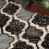 Superior Indoor Small Area Rug 3' x 5', Chocolate, Jute Backed, Modern Geometric Trellis Floor Decor