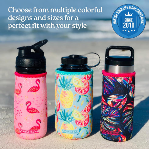 24-30oz 750ml Koverz Water Bottle Carrier with Shoulder Strap, Water Bottle Insulator - Peacock
