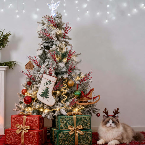 24Pcs 17inch Christmas Tree Decorations Artificial Berry Stems Christmas Red Berries Holly Berry Red Berry Picks