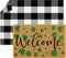 Fabbay 2 Pcs Fall Welcome Doormat, Layered Buffalo Plaid Rug, Pumpkin Rug for Halloween Thanksgiving Indoor Outdoor