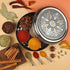 7 7 7 (8 Inch) KSJONE Designer Spice Box, Spice Jars, Holds Spices, Steel Spice Container with Spoons, Storage
