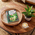 14 Counter JUNGLE CULTURE Handcrafted Round Wicker Tray Large Decorative Rattan Serving Basket for Coffee Table