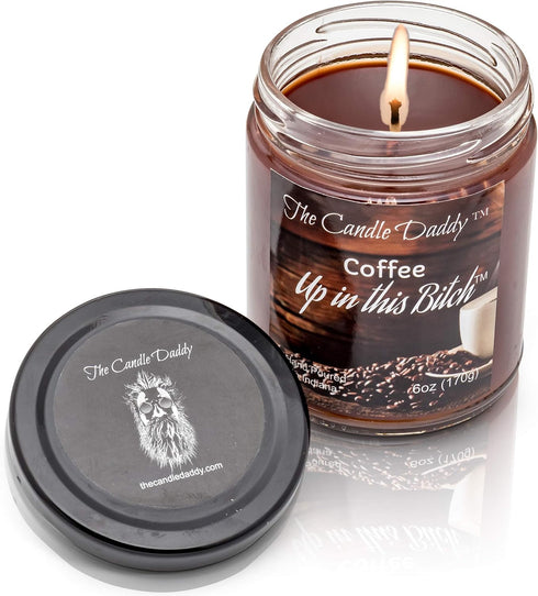 Coffee Up in This Bitch Scented Candle, 6 Ounce Jar Candle