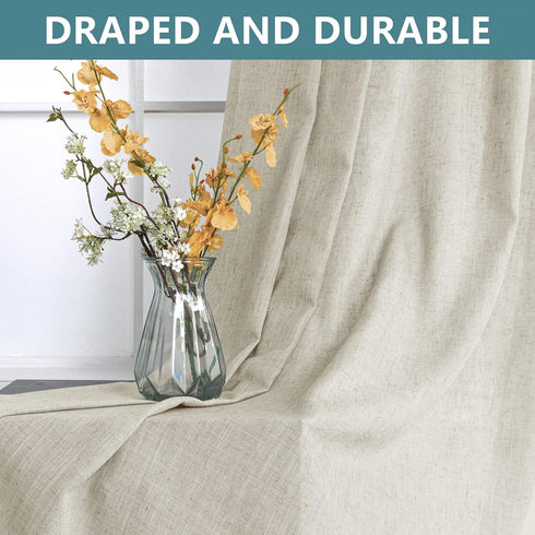 Country Curtains,63 Inch KOUFALL Boho Nursery Decor Neutral,Rustic French Decor for Living Room Kids Bedroom The Home
